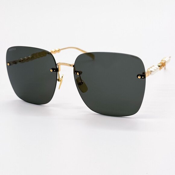NEW GUCCI SUNGLASSES GOLD GREY WOMEN EYEWEAR GUCCI GG1923SA 001 main image 12